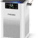 FRESKO Small Air Purifier for Bedroom, H13 True HEPA Filter Quiet Air Cleaner with Night Light, Aromatherapy, Sleep Mode, Real-Time PM2.5 Display & 360 Airflow, for Odors, Smoke in Home & Office