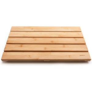 GOBAM Natural Bamboo Bath Mat - Non-Slip Shower & Bathtub Mat, Easy Clean Indoor & Outdoor Floor Mat for Spa, Sauna, Pool - Small 19.7 x 13 inches