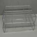 STORi Sofia 12.5 Wide Clear Stackable Open & Divided Storage Drawers, 2 Pack Plastic Organizer Bins for Makeup Palettes, Cosmetics, & Beauty Supplies, Vanity, Bathroom, Desk Organization, Made in USA