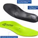 FeetTouch Strong Arch Support Orthotics for Metatarsalgia, Morton's Neuroma, Ball of Foot Pain Relief, Plantar Fasciitis, Flat Feet with Poron Heel Cushion, Unisex, Lemon Green, M 5-5-5, W 7-7-5