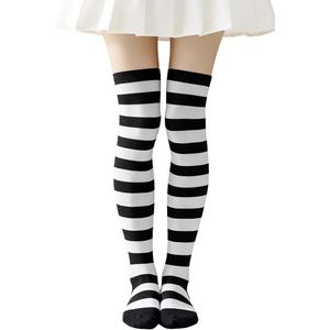 Stripe Knee High Socks for Youth Adult Multi-Color Over-The-Calf Knee High Tube Socks