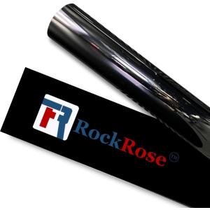 RockRose 20% Nano Ceramic Car Window Tint 20 in x 25FT 2PLY Privacy Film Heat Block, 99% UVR, and 85% IRR Block for Auto or Home Strong Adhesive, Easy Shrink, Plotter Friendly - Charcoal