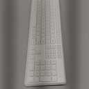 HUO JI Silent Wireless Keyboard and Mouse Combo, 2.4G Full-Size Thin Computer Keyboard Set, Quiet and Soft Ergonomic Wireless Keyboard Mouse for Windows, Laptop/PC/PS/Mac Desktop, White