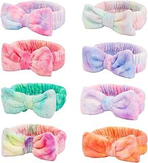 WSYUB Spa Headbands for Girls, Skincare Headband Kids,Headband for Washing Face, Makeup Headbands,Sleepover Party Headband for Teens,8p