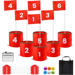 A11N SPORTS Finchley Backyard Golf Chipping Game | Portable 9 or 6 Holes Yard Golf Course for Outdoor, Lawn, Beach, Park | Golf Gifts for Men Women
