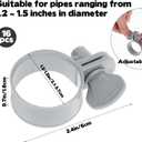 16 Pcs Adjustable Plastic Hose Clamps for 1.25''-1.5'' Above Ground Swimming Pool, Replacement Thumb Clips Screw Key Hose Clamps Plastic Filter Pump Connector for Pool PVC Pipe, Tubing