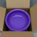 Large Non-Spill Plastic Bowl Set - 28oz Reusable Kitchen Bowls with Concave Inner Lip and Non-Slip Base - For Cereal, Soups, Mixing and Serving - Set of 4 - Sunset Purple