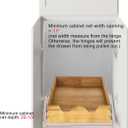 DINDON Pull Out Cabinet Organizer (11" W x 18" D) 1 TierSingle Tier Oak Wood Under Cabinet Slide Out Shelf Drawer Box