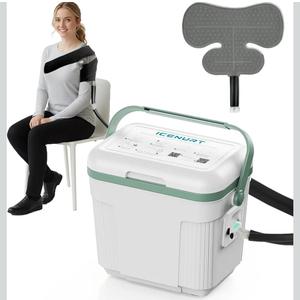 Cold Therapy Machine with Programmable Timer, Portable Ice Machine for Shoulder After Surgery, Shoulder Replacement Recovery System, Cryotherapy Pain Relief w/Compression Pad