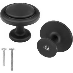 Black Cabinet Knobs - Black Drawer Knobs - 10 Pack Closet Door Knobs - Kitchen Cabinet Knobs - Kitchen Knobs for Cabinets and Drawers - Bedroom Door Knobs - Cupboard Knobs for Modern Home & Furniture