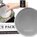 Tuffen Small Ice Packs for Lunch Boxes, Stainless Steel Round Cold Packs for Cooler, Reusable Long Lasting Freezer Packs, Multi Use Cooler Accessories for Camping and Pain Relief (1 Pack)