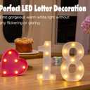 4 x Small Led Marquee Letters, Light Up Letters, 6.5 Inch Led Letter Lights, Battery Powered Lighted Sign for Table, Party, Birthday, Christmas Decor (Pink Glitter Heart)