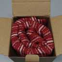 Kevin Textile Valentines Farmhouse Decorative Throw Pillow Covers Boho Woven Texture Burlap Linen Cushion Cover Striped Pillowcase, Wine Red 18 x 18 inches Pack of 2