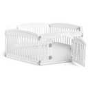 SMUG Dog Playpen 6Panel 24 Inch Safe Secure Indoor Outdoor Pet Fence, Folding Portable 35 x 35 x 24IN, Ideal for Small to Medium Dogs Easy to Clean