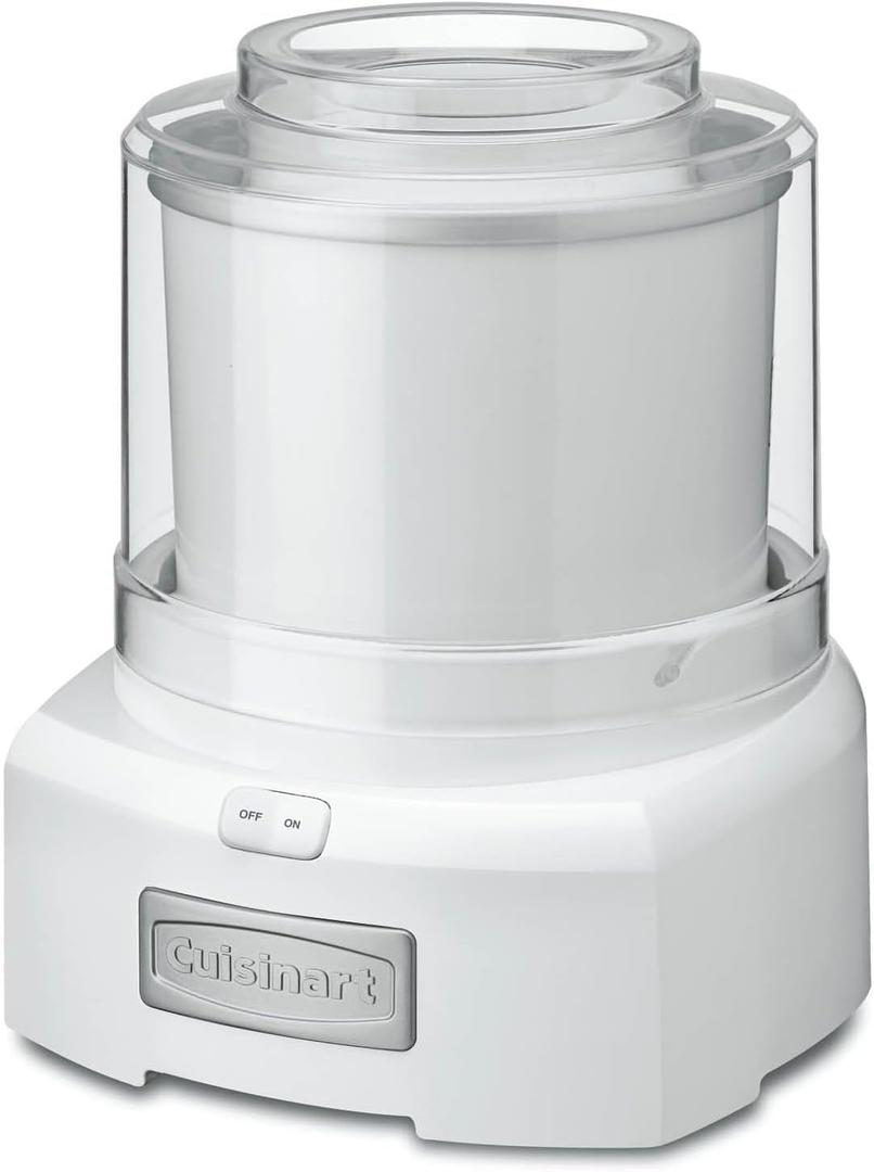 Cuisinart Ice Cream Maker, 1.5 Quart Double Insulated, Sorbet and Frozen Yogurt Maker, Ready in 20 Minutes, ICE-21P1, White