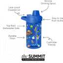 Simple Modern Disney Kids Tritan Plastic Summit Water Bottle | 12 oz BPA-Free Cup with Covered Leak Proof Straw Lid for Boys, Girls, Toddlers | Pixar Mashup on Blue