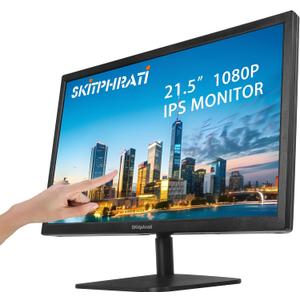 21.5 Inch Touchscreen Monitor FHD 1920x1080p IPS Screen, VESA Support, 10-Points Computer Touch Screen PC Display with Type-B HDMI VGA Port, 75Hz Desktop Touch Display, Black