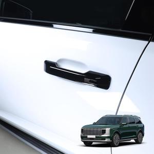 Compatible with Hyundai Palisade 2026 Accessories Button Style Exterior Door Handles Covers (Gloss Black)