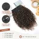 Clip in Hair Extensions, FLUFYMOOZ 4PC 100 Pure Protein Silk Hair Extensions Long Soft Natural Hairpiece 20 Inch Curly Hair Extension for Women (Dark Almond brown with copper)