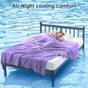 Cooling Blanket for Hot Sleepers & Night Sweats – Cooling Comforter, Breathable Lightweight Double-Sided Summer Bedding, Breathable Soft All Season (Lavender, Queen (90"x90"))