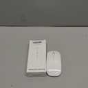 Wireless Mouse for Laptop/MacBook Air/Pro & iPad, Mouse Jiggler Mode Bluetooth 5.2/2.4G Rechargeable Silent Click 3-Level DPI Slim Portable USB-A&C Receiver (Mouse Jiggler Mode, White)