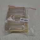 Floroom 6 Pack 5x7 Inch Clear Acrylic Sign Holders, Double-Sided Gold Display Stand Picture Frames for Table Numbers, Menus, Flyers, Weddings, and Offices