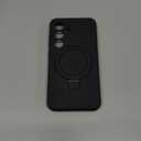 Designed for Samsung Galaxy S24 Case with Magnetic Ring Stand [Compatible with Mag-Safe][Military Grade Drop Protection][Build in Kickstand] Shockproof Galaxy S24 Phone Case 6.2",Black