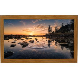 8.5x14 Natural Gallery Picture Frame, Legal Sized Paper Display, Wide Molding, Includes Both Attached Hanging Hardware and Desktop Easel, Display Horizontal or Vertical Legal Documents, Glass Front