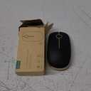 Wireless Mouse - 2.4G Slim Portable Computer Mouse with Nano Receiver, Less Noise Mobile Optical Mice for Notebook, PC, Laptop, Computer, Mac (Black and Gold)