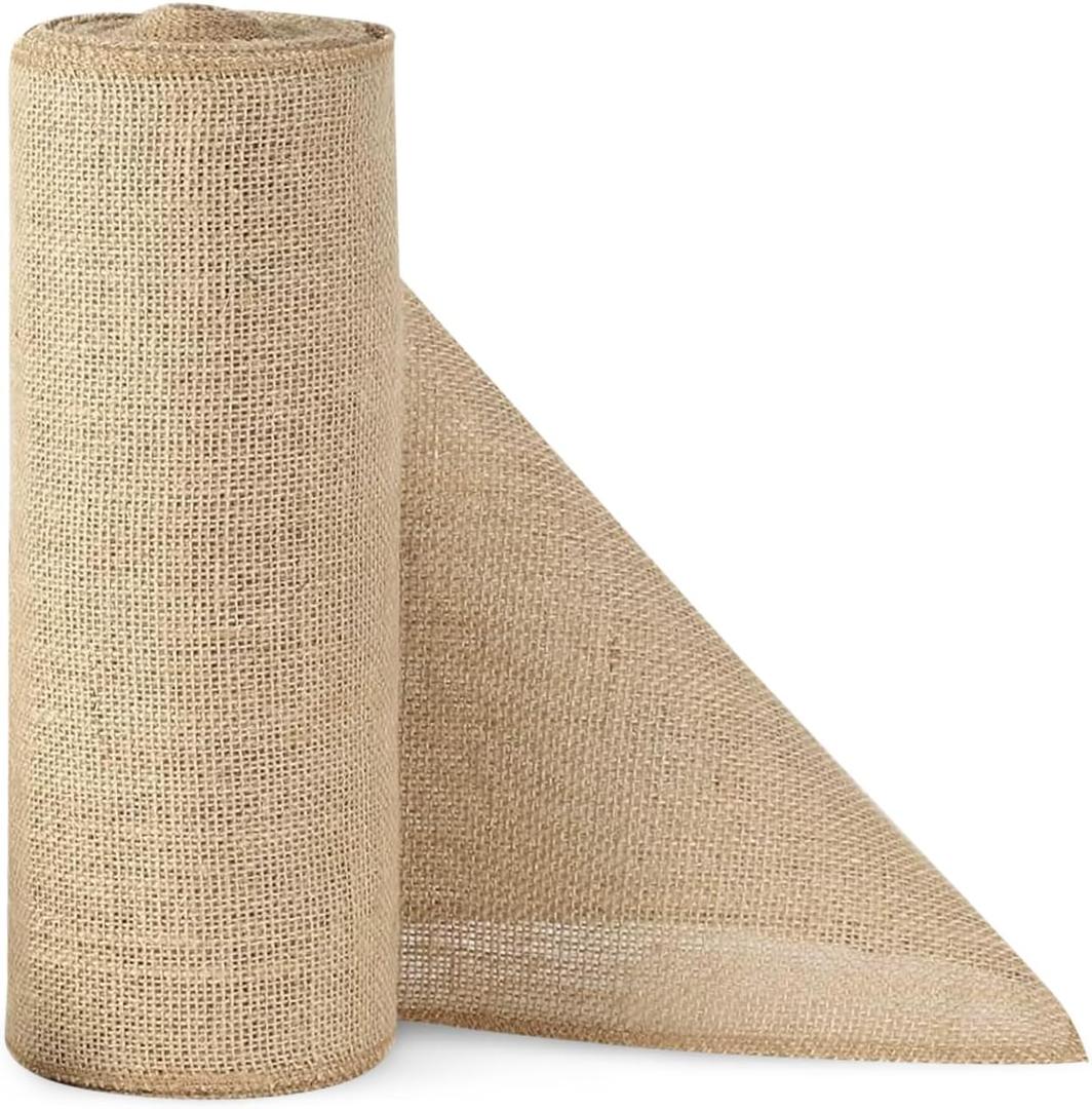 Burlap Table Runners- {12inx10yards}- Burlap Cloth Roll Used for Dining Runners, Crafts, Dresser Cover & Sackcloth - Natural Jute Runner Suitable for Event Decor, Thanksgiving Table & Weddings