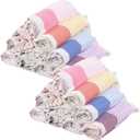 Mepase 20 Pack Turkish Beach Towels 39 x 71 Inch Cotton Turkish Sand Free Bath Towels Bulk Lightweight Quick Dry Blanket with Fringe for Beach Pool Yoga Travel Camping