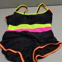 popvil Women's One Piece Swimsuits Tummy Control -Slimming Bathing Suit Neon 1 Piece Beach Outfit Sexy Sport Swim Suits (Large, Black Yellow)