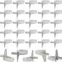 30PCS Cabinet Shelf Support Pegs 3mm Shelf Holder Bracket Pins for Bookshelves, Display Cabinets, Wardrobes, and Kitchen Cupboards - Anti-Slip Design for Glass and Wooden Shelves