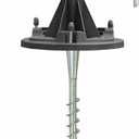 GAMA Sonic EZ-Anchor Ground Pole Base Kit with Auger, fits Gama Sonic Single Head Lamp Posts, Black, 30001