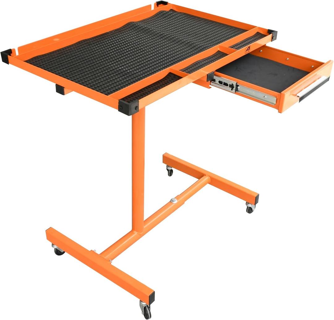 Aain Heavy Duty Adjustable Work Table with Drawersfor Garages, Repair Shops, and DIY, Portable.220 Pound Capacity.