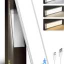 EZVALO 5000mAh Under Cabinet Lighting, 200LM Motion Sensor Light Indoor, Rechargeable Magnetic Under Counter Lights, 3 Inch Wide Panel Dimmable Closet Light for Pantry, Wardrobe, Hallway, Kitchen etc. (1 Pack)