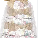 The Honest Company Diaper Cake | Clean Conscious Diapers, Baby Personal Care, Plant-Based Wipes | Rose Blossom | Regular, Size 1 (8-14 lbs), 35 Count