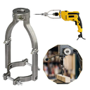 Square Hole Drill Bit Adapter for Drill Machine Accessory, Easy Installation and Disassembly, Mortising Attachment for Drill Press, Woodworking Mortise Machine, Tenon Drill Bits Fixing Bracket.