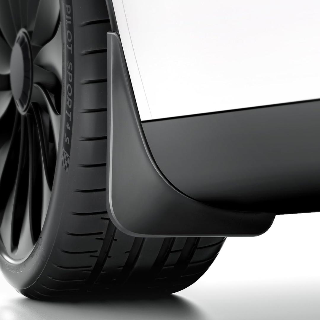 REEVAA Tesla Model Y Accessories - Mud Flaps [Protect Paint, No Drilling Required] All-Weather Splash Guard Body Kits for Model Y 2019-2024, Black (Set of 4)