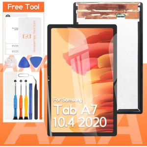 Screen Replacement For Samsung Galaxy Tab A7 10.4 SM-T500 SM-T505 LCD Display Touch Screen Digitizer Full Assembly,with Tools(Black)