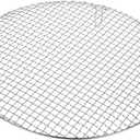 uxcell 15 Inch Round Cooking Rack, Stainless Steel Canning Racks with Legs, Barbecue Mesh Grill for Baking Cooling Steaming Cookware