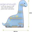 BigStep Tonie Shelf for Toniebox - Large Dinosaur Tonie Shelf, Dual Magnetic Strips Top & Bottom, Wall Mount or Free Standing, Holds 18+ Tonie Figures, Compatible with Toniebox Gen 1 & 2