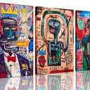 3 Pcs Modern Graffiti Posters Wall Art Street Abstract Painting Graffiti Pictures Colorful Abstract Character Canvas Prints For Artist Living Room Bedroom Bathroom Wall Decor Framed