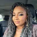 Faux Locs Crochet Hair 10 Inch Goddess Locs Ombre Grey Crochet Hair for Women 6 Packs Gray Soft River Locs Pre Looped Braids with Curly Ends Boho Hippie Synthetic Hair Extensions, 1b/grey