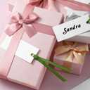 50 Pack Table Name Cards with Green Ribbon Blank Wedding Place Card 1.57''x3.54'' Name Place Cards for Table Setting Hanging Gift Tags for Wedding Dinner Party Banquet Events