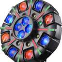 Moving Head DJ Lights for Parties, Disco Lights with Remote Control, 8-Arms 180W RGBW LED DJ Stage Lighting Sound Activated DMX 512 Control for Disco Club Wedding Party World Cup