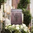 Cremation Urns for Human Ashes Adult Male Female, Wooden Carved Cross Urns Box and Casket for Ashe Men Women Child, Pets Cat Dog Urn, Burial Funeral Memorial Urns for Ashes, Holds 222 Cubic Inch