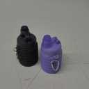 Collapsible Water Bottles Travel water bottle Sports Portable Sport Water Bottle Reusable Water Bottles comes with mountaineering Buckle 500ml silicone Water-proof camping water bottle (Purple+Grey)