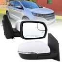 Lqito Right Passenger Side Mirror Compatible With 2015-2024 Ford Edge With Manual Folding Power Glass Heated Turn Signal Puddle Light Mirror Memory White Replace#JT4Z-17682-DB(11Pins)