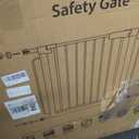 Extra Wide Baby Gate with Door 53.4-62 Inch Pressure Mounted, Auto Close Child Baby Gates for Doorways No Drill, Walk Through Dog Gate Indoor for The House, White
